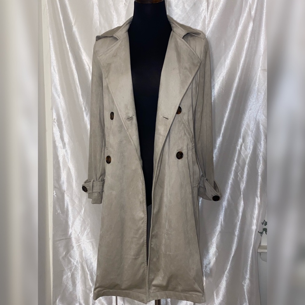 Kendall & Kylie Suede Trench Coat, Size XS